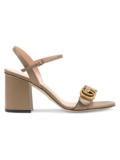 gucci metallic marmont sandals|Gucci Marmont ankle strap sandals.